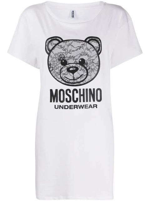 Moschino Teddy logo print nightie - White - zdjęcie produktu nr 1
