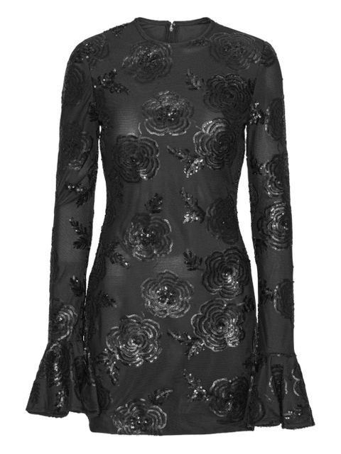 ROTATE BIRGER CHRISTENSEN long-sleeve mini dress - Black - zdjęcie produktu nr 1