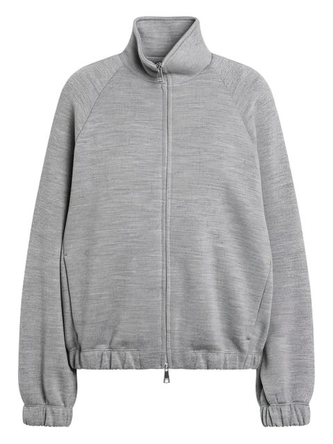 Max Mara high neck zip frine sweater - Grey - zdjęcie produktu nr 1
