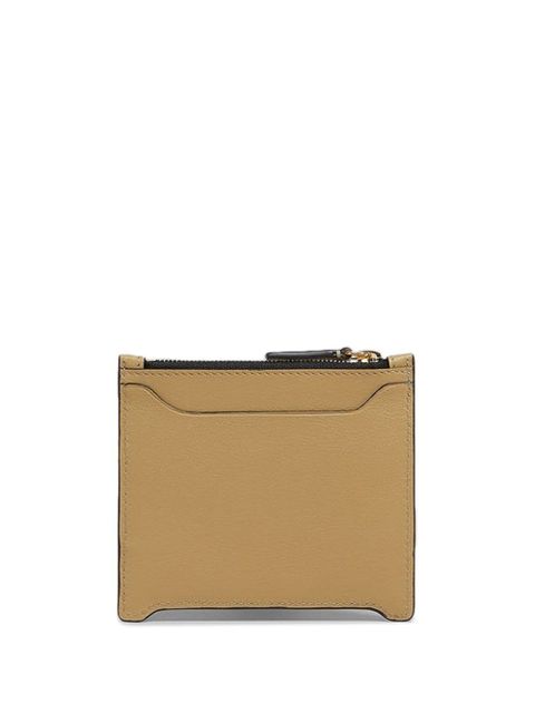 Marni small zipped leather card case - Neutrals