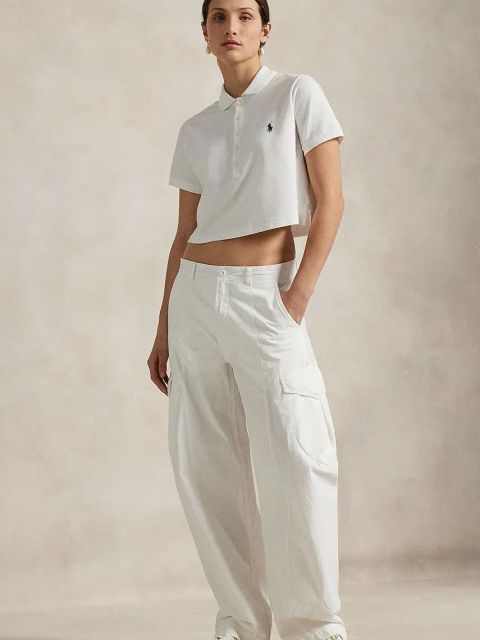 Polo Ralph Lauren polo bawełniane damski kolor biały 211965104