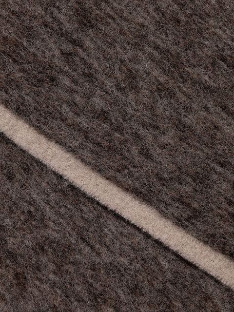 Liviana Conti szalik z dodatkiem wełny damski kolor brązowy wzorzysty A5WF56