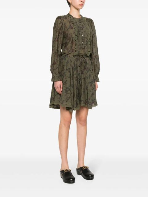 Zadig&Voltaire Ranil floral-print mini dress - Green