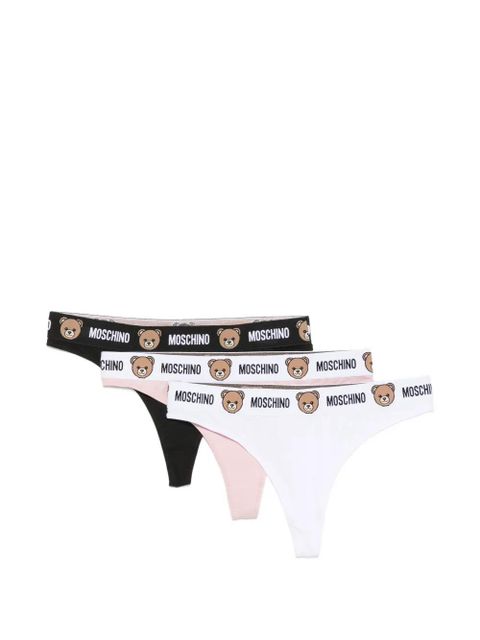 Moschino logo-waistband thongs (set of three) - Pink - zdjęcie produktu nr 1