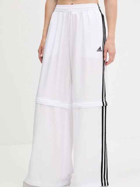 adidas Originals spodnie dresowe Oversized Trackpants damskie kolor biały z aplikacją KE7571