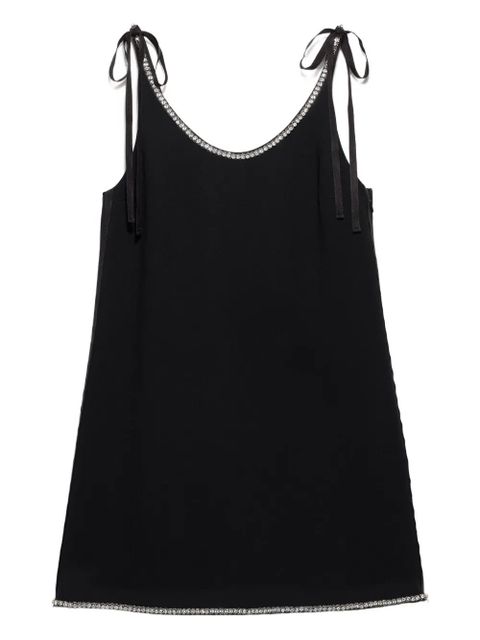 Prada beaded tie-strap mini dress - Black - zdjęcie produktu nr 1