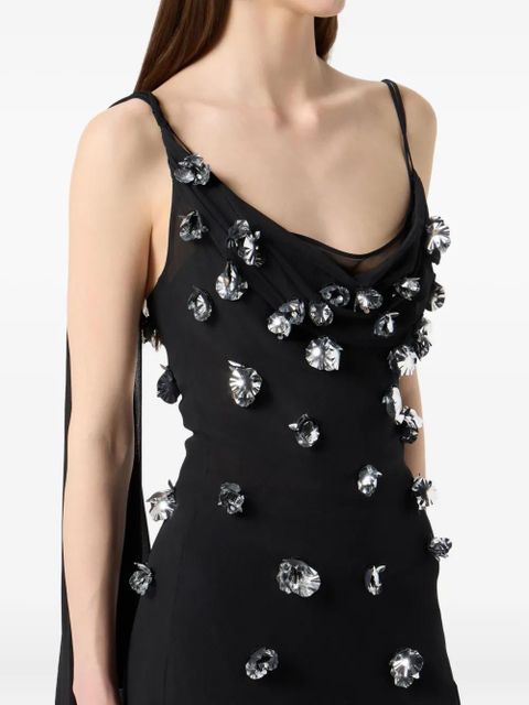 Blumarine scattered-embellishments maxi dress - Black
