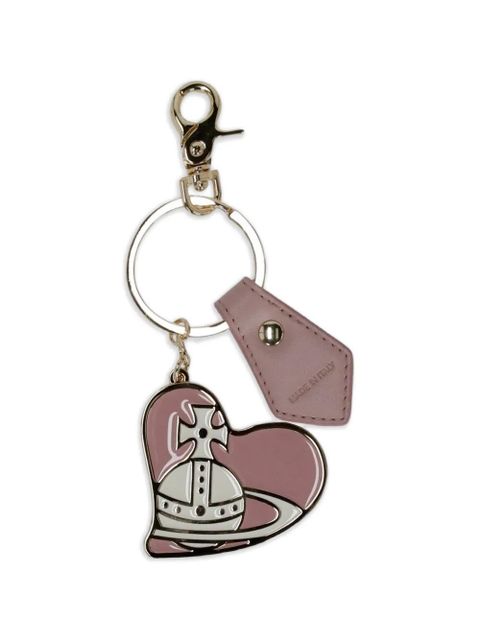 Vivienne Westwood Orb heart-pendant keyring - Pink - zdjęcie produktu nr 1