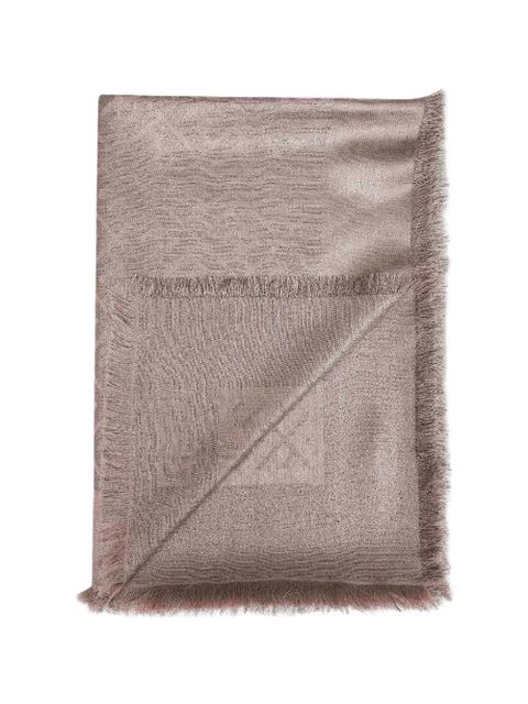FENDI frayed jacquard scarf - Pink - zdjęcie produktu nr 2