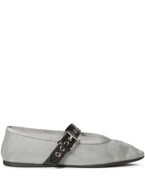 Miu Miu Mesh fabric ballerinas - Grey - zdjęcie produktu nr 1