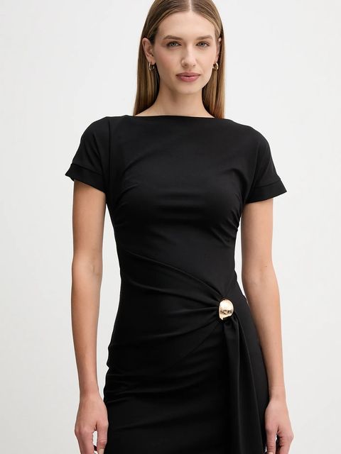 Sandro Ferrone sukienka kolor czarny midi rozkloszowana S23YBFBOMBO