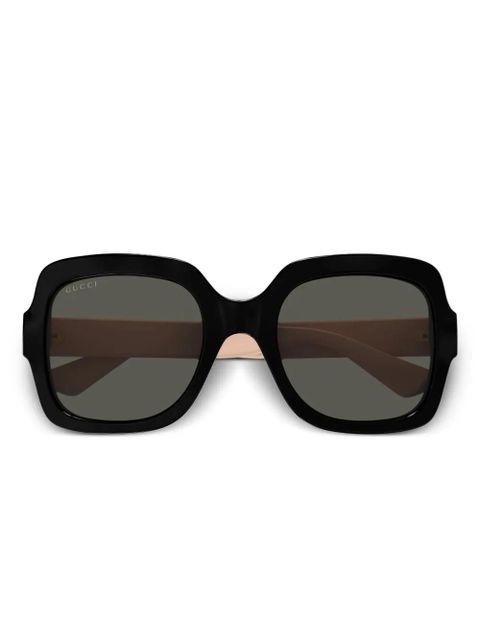 Gucci Eyewear oversize-frame sunglasses - Black - zdjęcie produktu nr 1