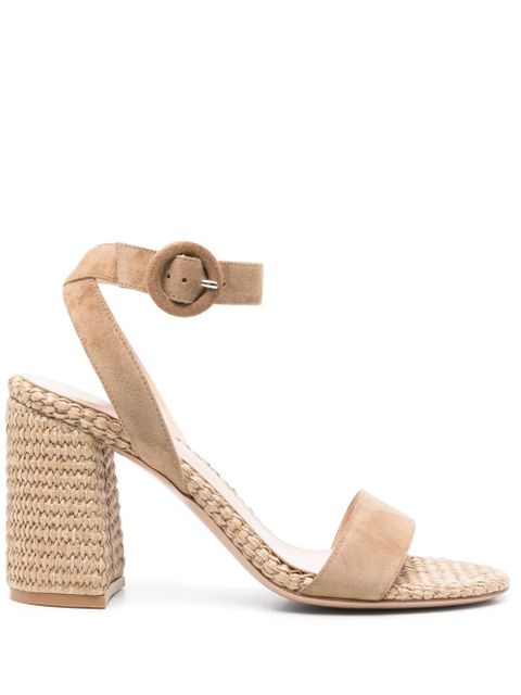 Gianvito Rossi 85mm suede sandals - Neutrals - zdjęcie produktu nr 1