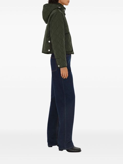Burberry cropped quilted jacket - Green