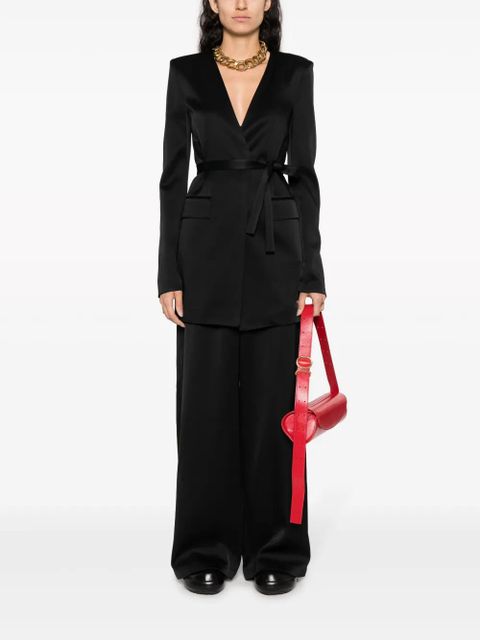 Jil Sander high-waisted wide-leg trousers - Black