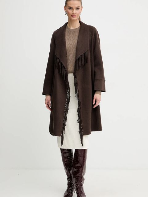 Marciano by Guess płaszcz z dodatkiem wełny LILIANA kolor brązowy 5BGL46 7125A - zdjęcie produktu nr 2