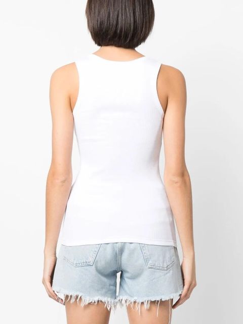 PINKO embroidered Love-Birds logo vest - White