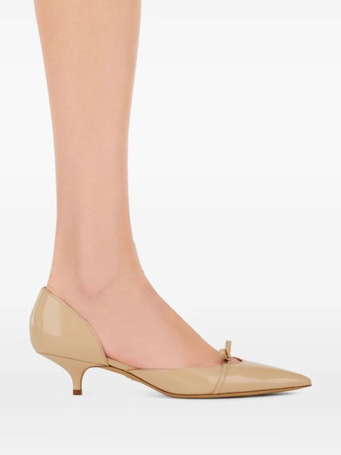 Ferragamo 40mm mini bow pumps - Neutrals