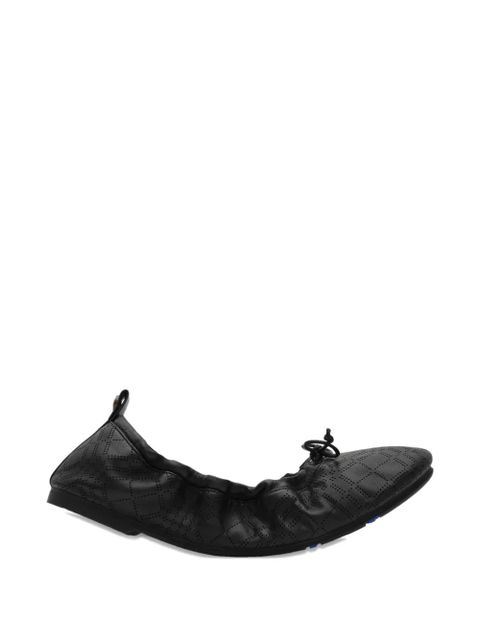 Burberry perforated gathered ballet flats - Black - zdjęcie produktu nr 1