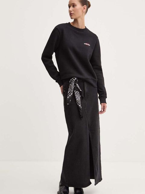 Guess Jeans bluza damska kolor czarny z nadrukiem W4YQ07 KC811