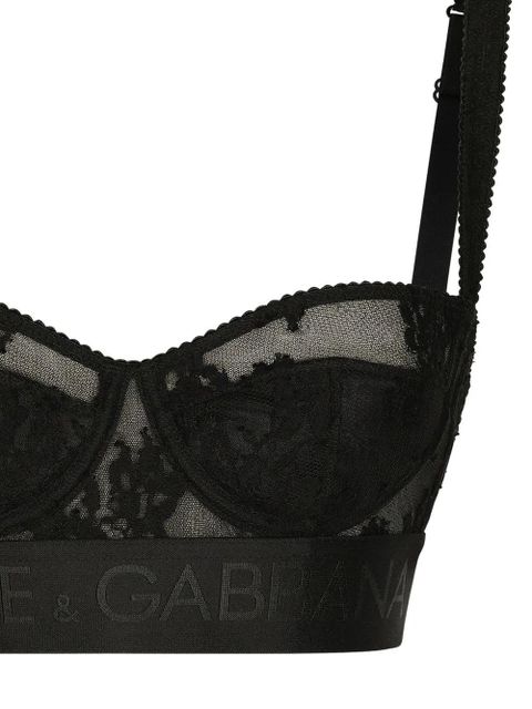 Dolce & Gabbana lace balconette bra - Black