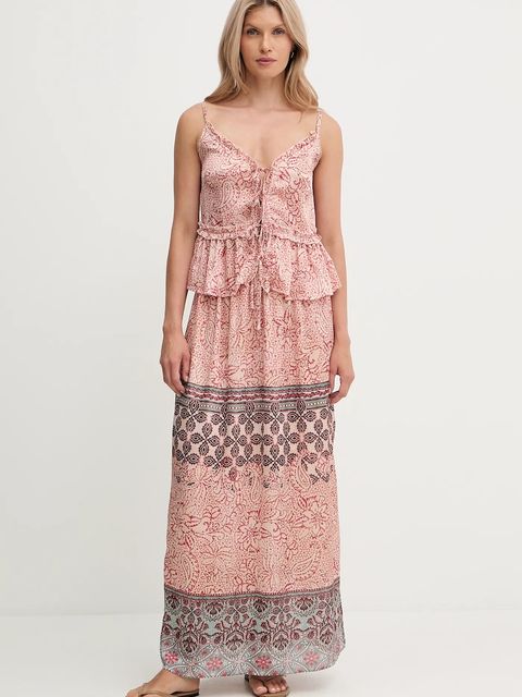 Morgan spódnica kolor różowy midi rozkloszowana JONY.F - zdjęcie produktu nr 2