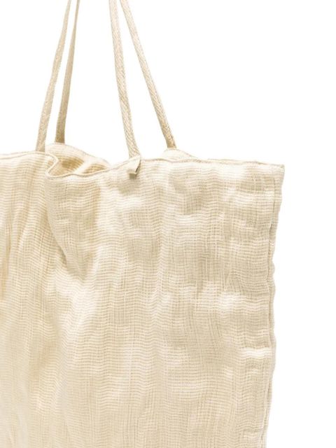 Alysi crinkled-effect tote bag - Neutrals