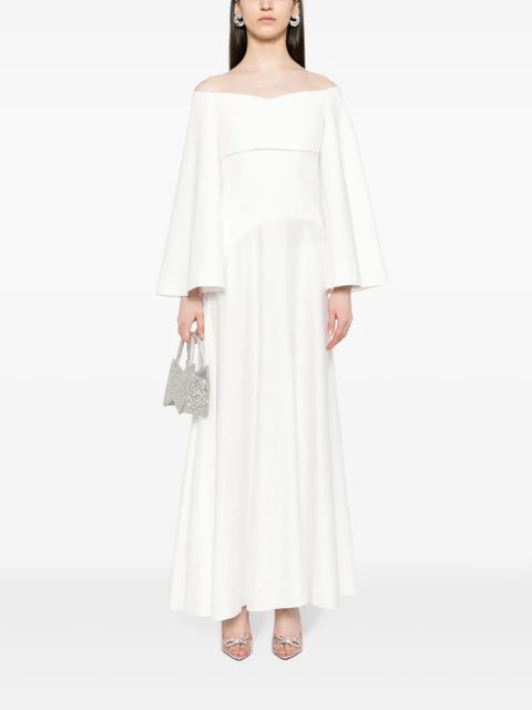 Solace London The Rina off-shoulder gown - White - zdjęcie produktu nr 2