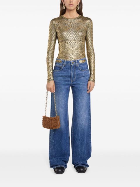 Rabanne metallic knit top - Gold