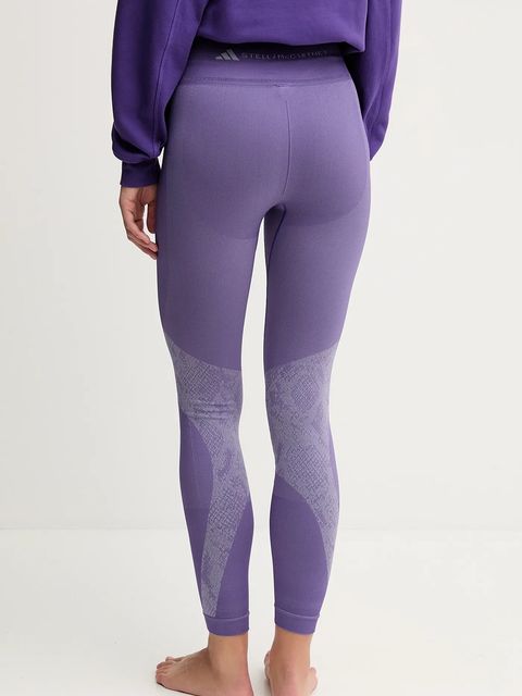 adidas by Stella McCartney legginsy do jogi damskie kolor fioletowy wzorzyste JN0544 - zdjęcie produktu nr 2
