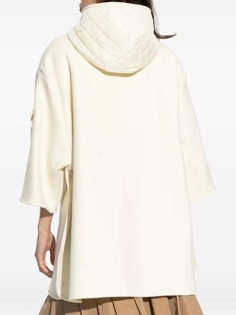 Moncler zip-up hooded cape - Neutrals