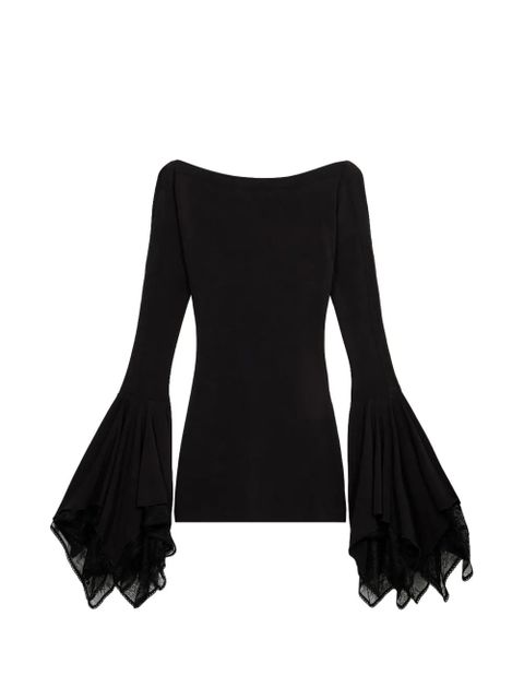Blumarine flared sleeve mini dress - Black - zdjęcie produktu nr 1