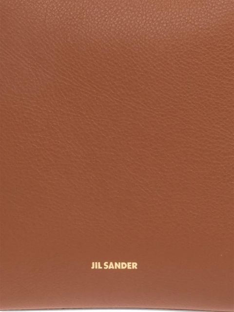 Jil Sander leather shoulder bag - Brown