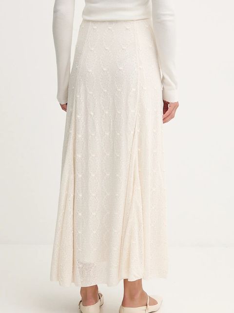 Pedro del Hierro spódnica bawełniana kolor beżowy maxi rozkloszowana 7592135 - zdjęcie produktu nr 2