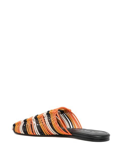 FARM Rio leather slides - Orange