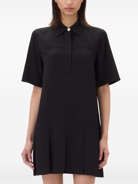 GANNI twill mini dress - Black - zdjęcie produktu nr 2