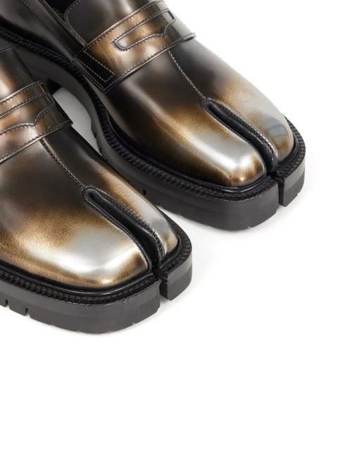 Maison Margiela Tabi leather loafers - Brown