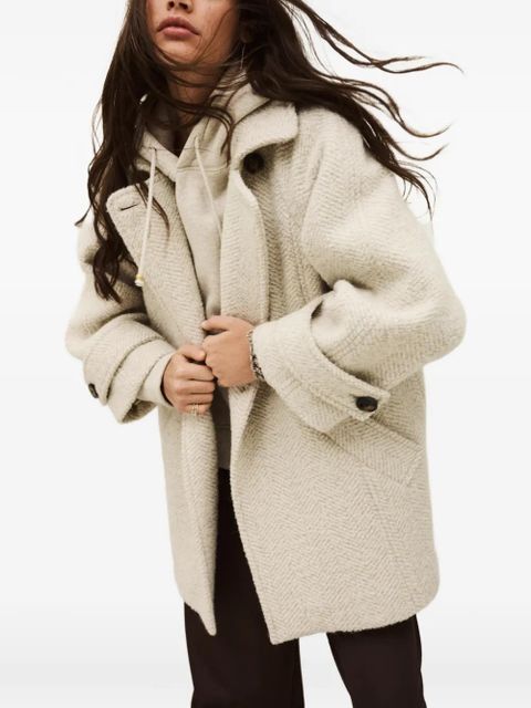 Ba&Sh Olsom herringbone-pattern coat - Neutrals