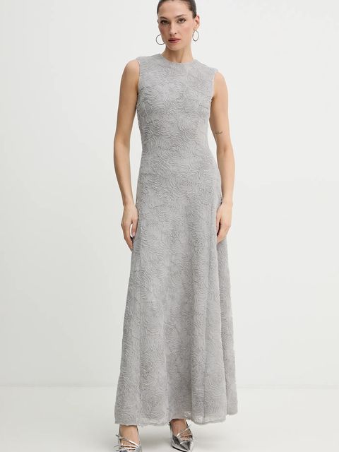 Rotate sukienka kolor szary maxi rozkloszowana 1152281210 - zdjęcie produktu nr 1