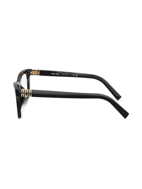 Miu Miu Eyewear rectangle frame glasses - Black