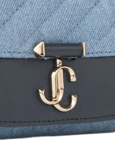 Jimmy Choo Curve quilted clutch bag - Blue