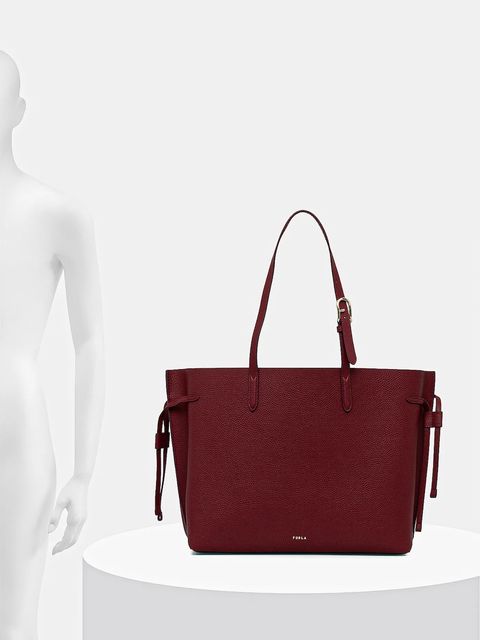 Furla torebka skórzana kolor bordowy WB02001 BX4329 4617S