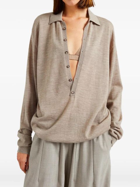 The Frankie Shop button knitted top - Grey - zdjęcie produktu nr 2