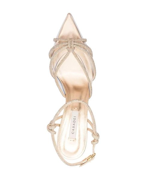 Casadei crystal strappy-design sandals - Gold