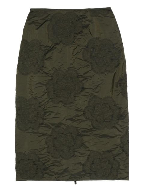 Cecilie Bahnsen flower-motif pencil skirt - Green - zdjęcie produktu nr 1