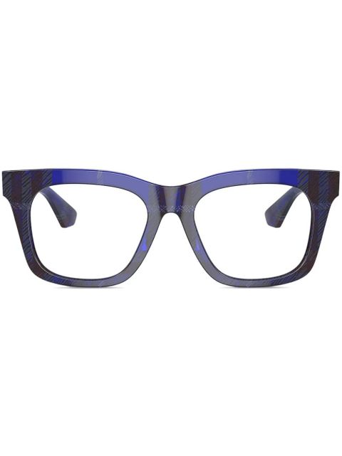 Burberry Eyewear checked glasses - Blue