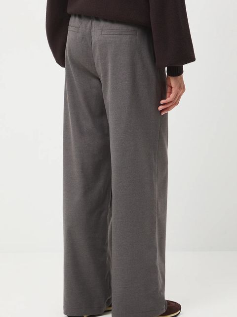 Medicine spodnie damskie kolor szary szerokie medium waist