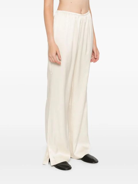ANINE BING straight-leg silk trousers - Neutrals