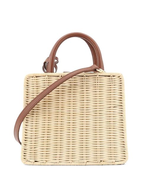 MC2 Saint Barth mini woven logo-plaque bag - Neutrals - zdjęcie produktu nr 2