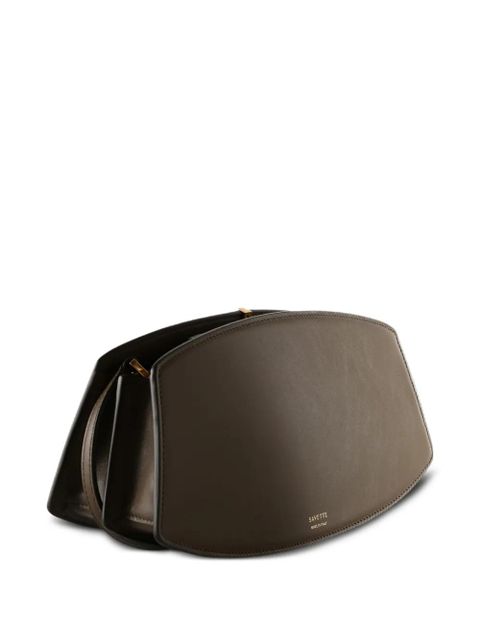 Savette curved-flap calfskin shoulder bag - Brown - zdjęcie produktu nr 2